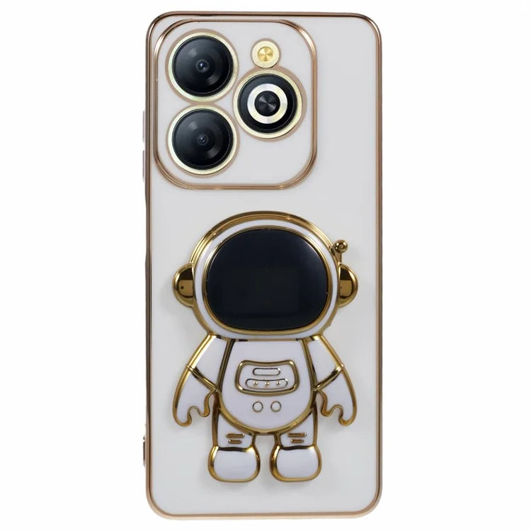 For Infinix Smart 8 4G / Hot 40i / TECNO Spark Go 2024 4G / Spark 20 Case TPU Phone Cover Cartoon Astronaut Kickstand