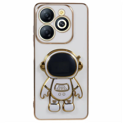 For Infinix Smart 8 4G / Hot 40i / TECNO Spark Go 2024 4G / Spark 20 Case TPU Phone Cover Cartoon Astronaut Kickstand