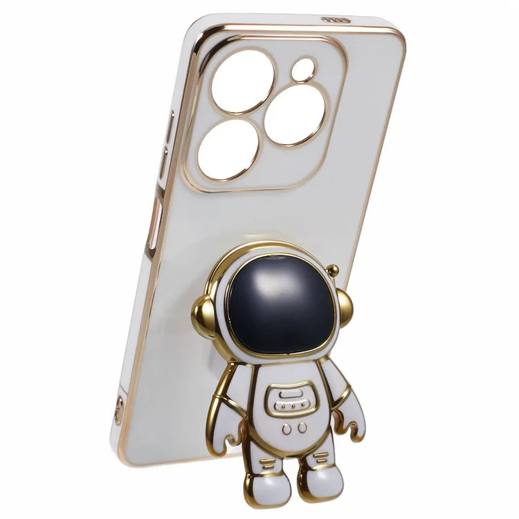 For Infinix Smart 8 4G / Hot 40i / TECNO Spark Go 2024 4G / Spark 20 Case TPU Phone Cover Cartoon Astronaut Kickstand
