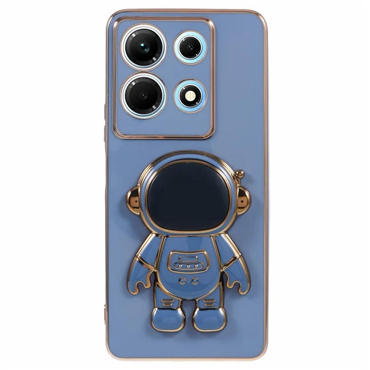 For Infinix Note 30 5G Electroplating Case Astronaut Kickstand TPU Phone Cover