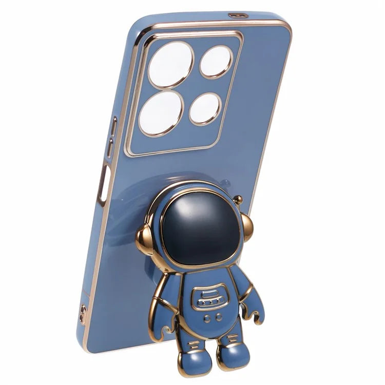For Infinix Note 30 5G Electroplating Case Astronaut Kickstand TPU Phone Cover