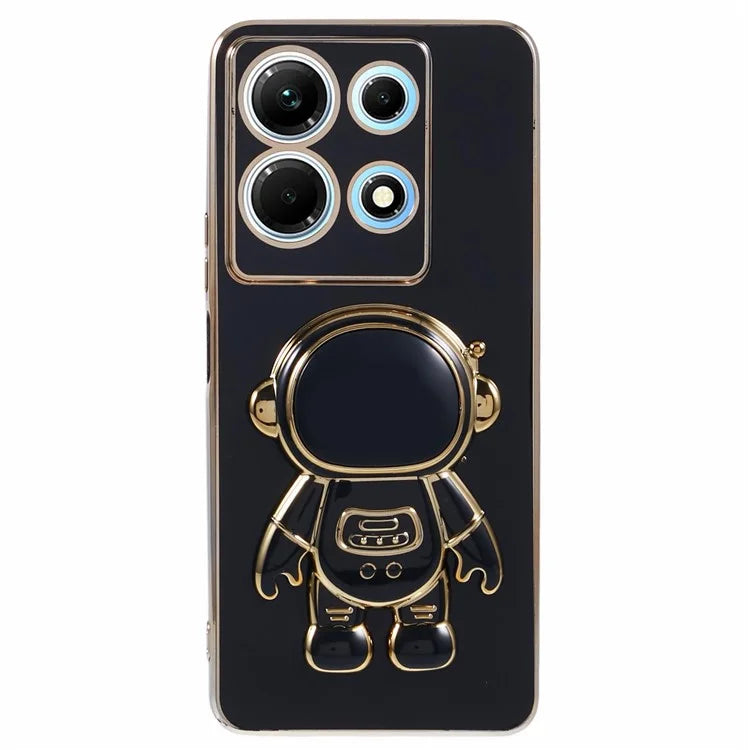 For Infinix Note 30 5G Electroplating Case Astronaut Kickstand TPU Phone Cover