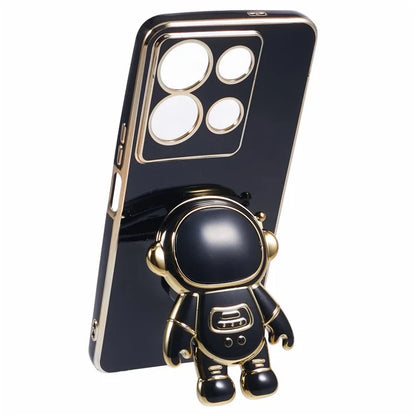 For Infinix Note 30 5G Electroplating Case Astronaut Kickstand TPU Phone Cover