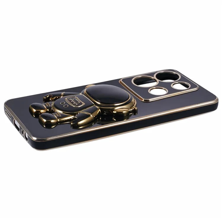 For Infinix Note 30 5G Electroplating Case Astronaut Kickstand TPU Phone Cover