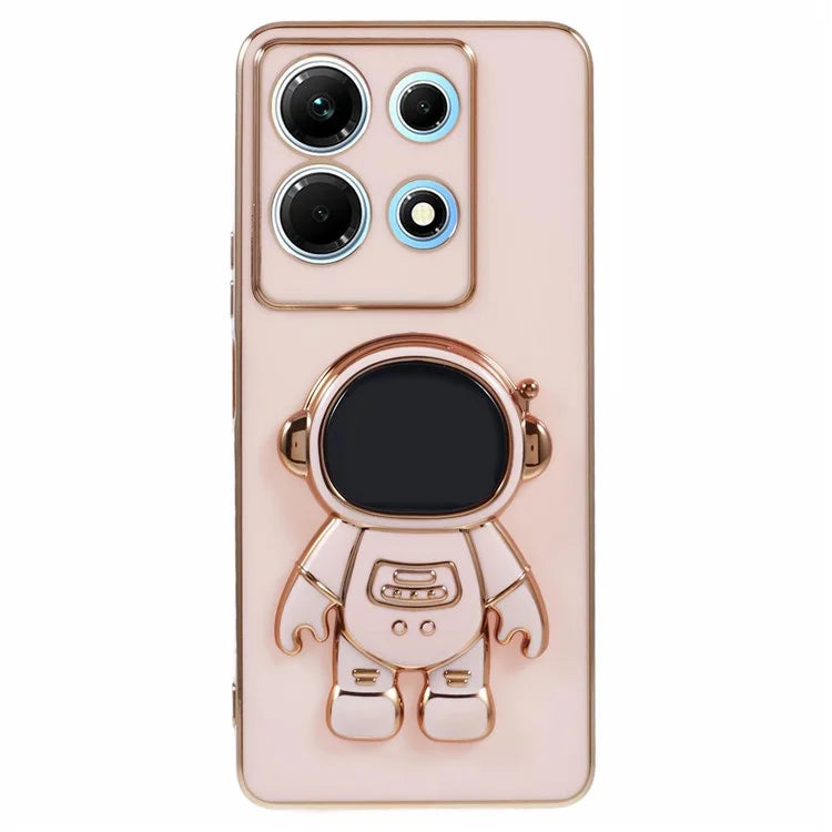 For Infinix Note 30 5G Electroplating Case Astronaut Kickstand TPU Phone Cover