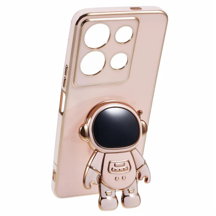 For Infinix Note 30 5G Electroplating Case Astronaut Kickstand TPU Phone Cover