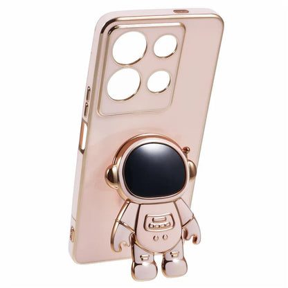 For Infinix Note 30 5G Electroplating Case Astronaut Kickstand TPU Phone Cover