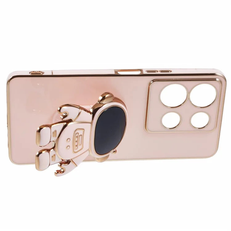 For Infinix Note 30 5G Electroplating Case Astronaut Kickstand TPU Phone Cover