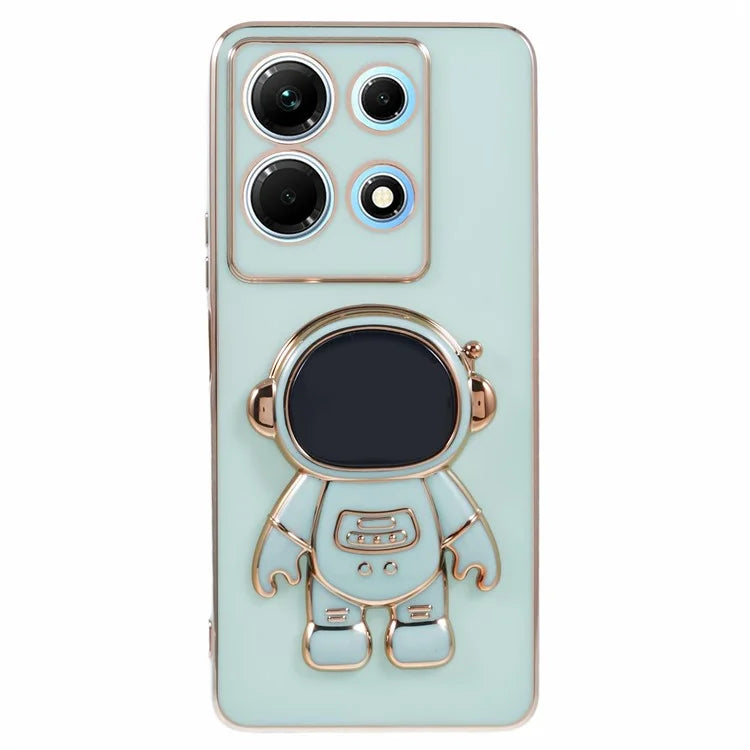 For Infinix Note 30 5G Electroplating Case Astronaut Kickstand TPU Phone Cover