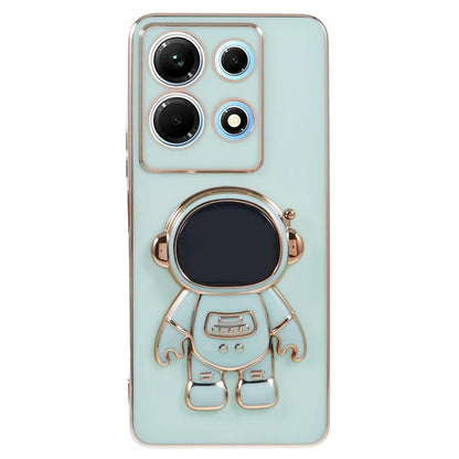 For Infinix Note 30 5G Electroplating Case Astronaut Kickstand TPU Phone Cover