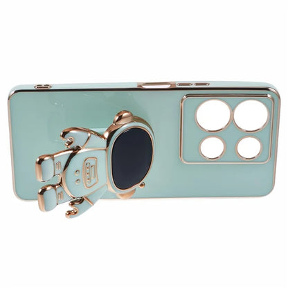 For Infinix Note 30 5G Electroplating Case Astronaut Kickstand TPU Phone Cover