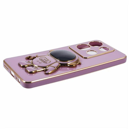 For Infinix Note 30 5G Electroplating Case Astronaut Kickstand TPU Phone Cover