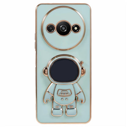 For Xiaomi Redmi A3 4G / Poco C61 4G Electroplating Case Astronaut Kickstand Design TPU Phone Cover