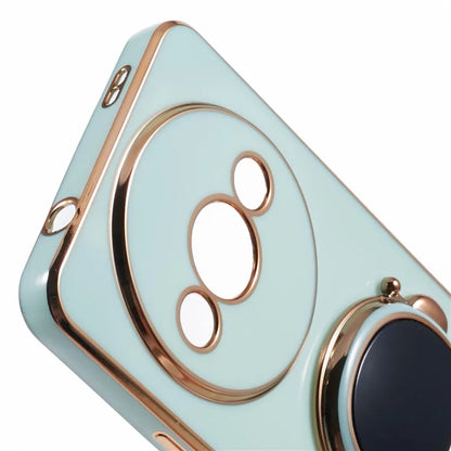 For Xiaomi Redmi A3 4G / Poco C61 4G Electroplating Case Astronaut Kickstand Design TPU Phone Cover