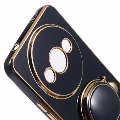 For Xiaomi Redmi A3 4G / Poco C61 4G Electroplating Case Astronaut Kickstand Design TPU Phone Cover
