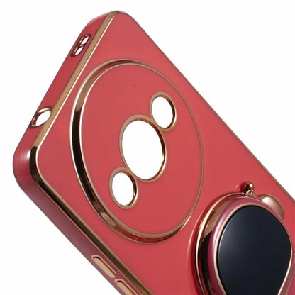 For Xiaomi Redmi A3 4G / Poco C61 4G Electroplating Case Astronaut Kickstand Design TPU Phone Cover