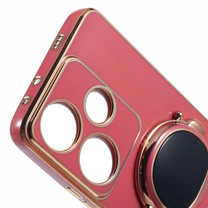 For Xiaomi Redmi Turbo 3 5G / Poco F6 5G Case TPU Phone Cover Electroplating Astronaut Hidden Kickstand