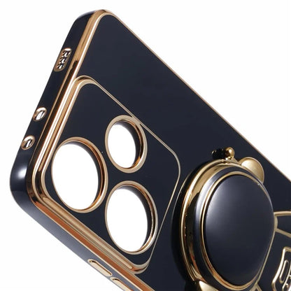 For Xiaomi Redmi Turbo 3 5G / Poco F6 5G Case TPU Phone Cover Electroplating Astronaut Hidden Kickstand