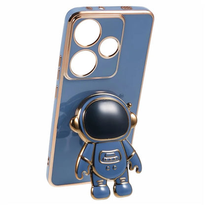 For Xiaomi Redmi Turbo 3 5G / Poco F6 5G Case TPU Phone Cover Electroplating Astronaut Hidden Kickstand