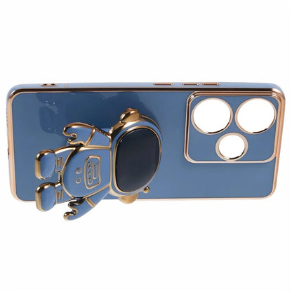 For Xiaomi Redmi Turbo 3 5G / Poco F6 5G Case TPU Phone Cover Electroplating Astronaut Hidden Kickstand
