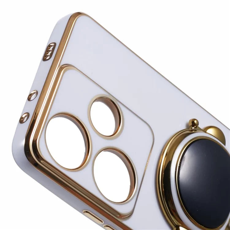 For Xiaomi Redmi Turbo 3 5G / Poco F6 5G Case TPU Phone Cover Electroplating Astronaut Hidden Kickstand