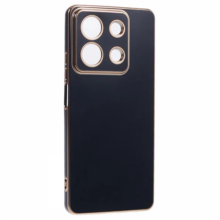 For Xiaomi Redmi Note 13 5G / Note 13R Pro 5G Case 6D Electroplating TPU Phone Cover Camera Lens Protection