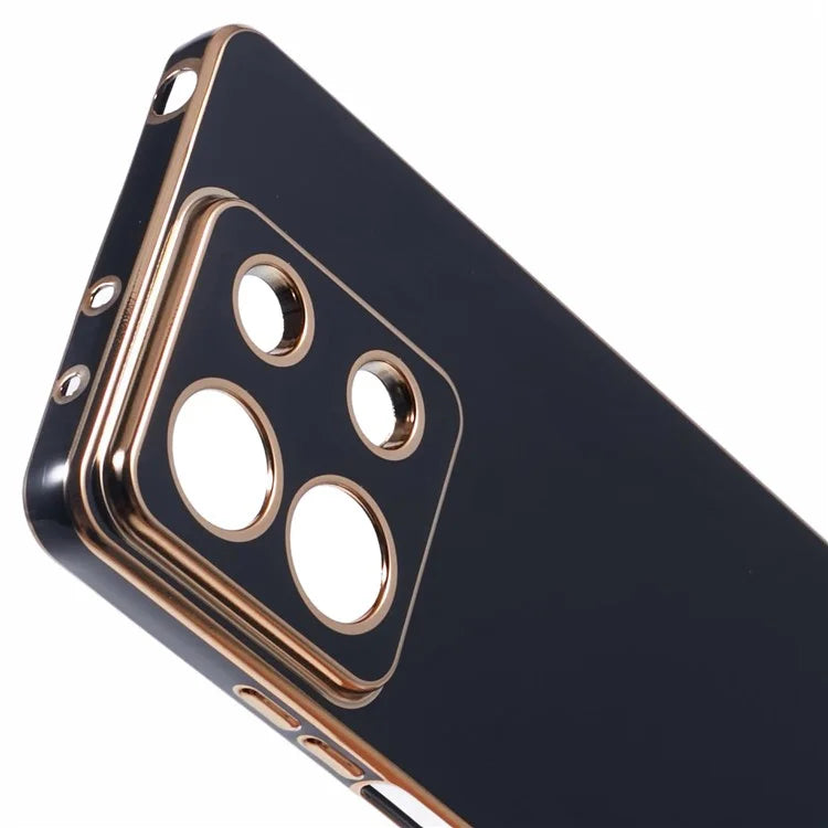 For Xiaomi Redmi Note 13 5G / Note 13R Pro 5G Case 6D Electroplating TPU Phone Cover Camera Lens Protection
