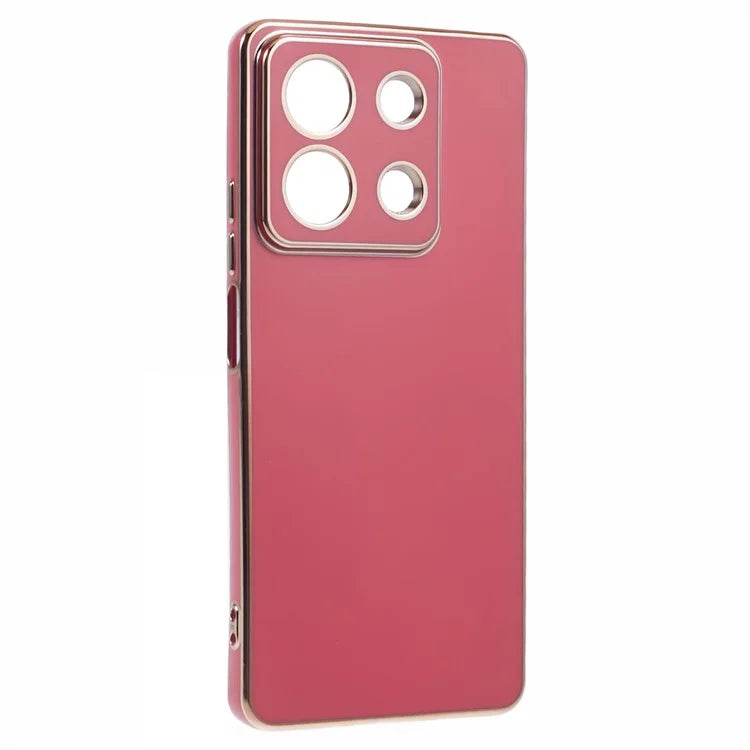 For Xiaomi Redmi Note 13 5G / Note 13R Pro 5G Case 6D Electroplating TPU Phone Cover Camera Lens Protection