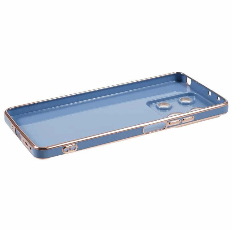 For Xiaomi Redmi Note 13 5G / Note 13R Pro 5G Case Electroplating TPU Phone Cover Astronaut Folding Bracket