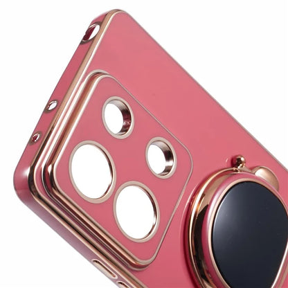 For Xiaomi Redmi Note 13 5G / Note 13R Pro 5G Case Electroplating TPU Phone Cover Astronaut Folding Bracket