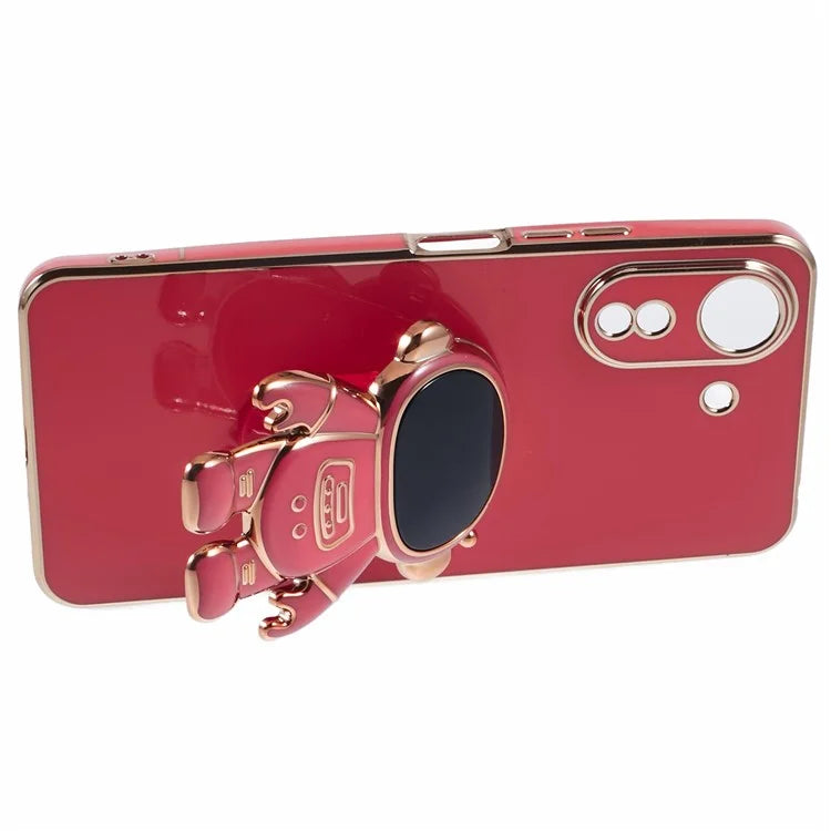 For Xiaomi Redmi 13C 4G / Poco C65 4G Case Astronaut Hidden Kickstand TPU Soft Phone Cover