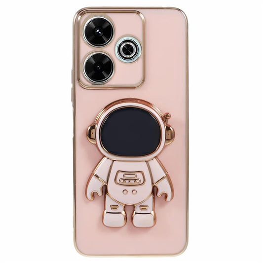 For Xiaomi Redmi 13 5G / 13 4G / Note 13R 5G Case Electroplated TPU Phone Cover Cute Astronaut Kickstand