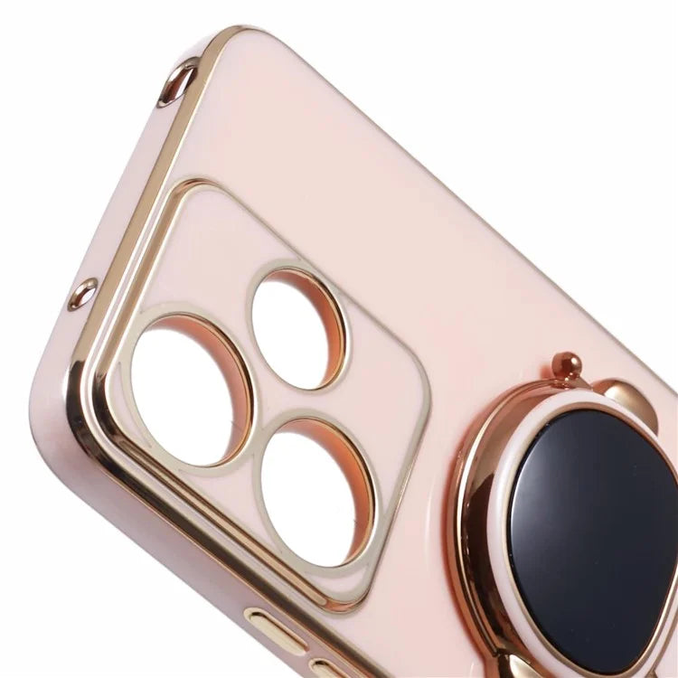 For Xiaomi Redmi 13 5G / 13 4G / Note 13R 5G Case Electroplated TPU Phone Cover Cute Astronaut Kickstand