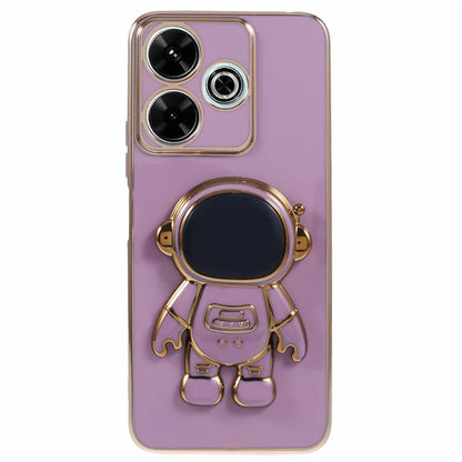 For Xiaomi Redmi 13 5G / 13 4G / Note 13R 5G Case Electroplated TPU Phone Cover Cute Astronaut Kickstand