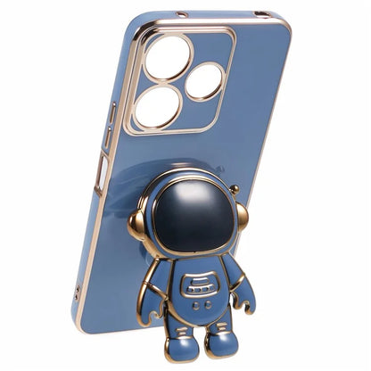 For Xiaomi Redmi 13 5G / 13 4G / Note 13R 5G Case Electroplated TPU Phone Cover Cute Astronaut Kickstand