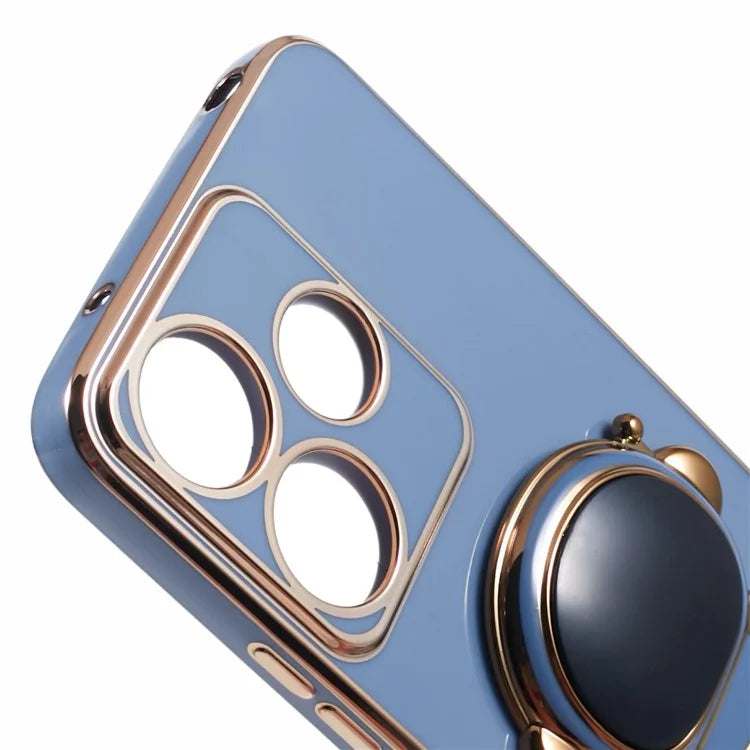 For Xiaomi Redmi 13 5G / 13 4G / Note 13R 5G Case Electroplated TPU Phone Cover Cute Astronaut Kickstand