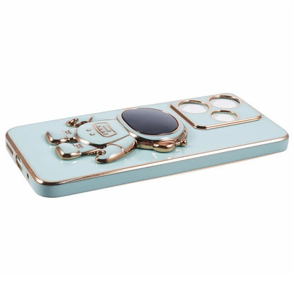 For Xiaomi Redmi 13 5G / 13 4G / Note 13R 5G Case Electroplated TPU Phone Cover Cute Astronaut Kickstand