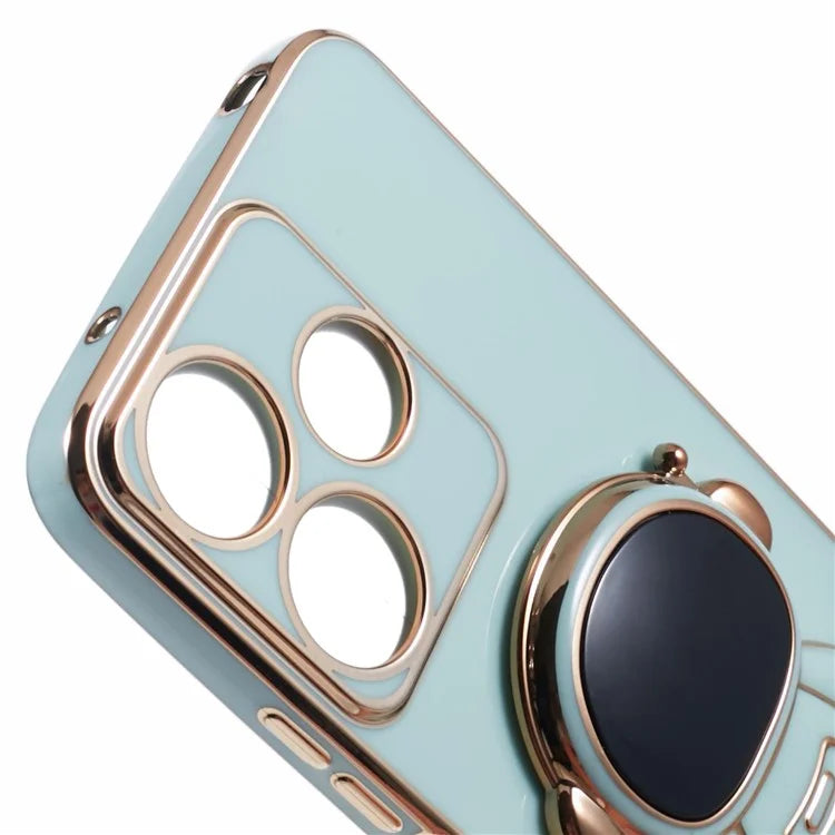 For Xiaomi Redmi 13 5G / 13 4G / Note 13R 5G Case Electroplated TPU Phone Cover Cute Astronaut Kickstand