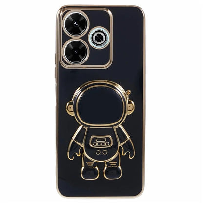 For Xiaomi Redmi 13 5G / 13 4G / Note 13R 5G Case Electroplated TPU Phone Cover Cute Astronaut Kickstand
