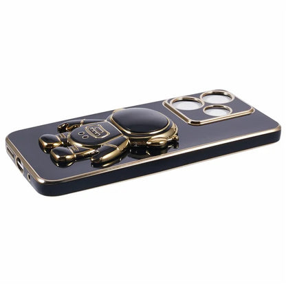 For Xiaomi Redmi 13 5G / 13 4G / Note 13R 5G Case Electroplated TPU Phone Cover Cute Astronaut Kickstand