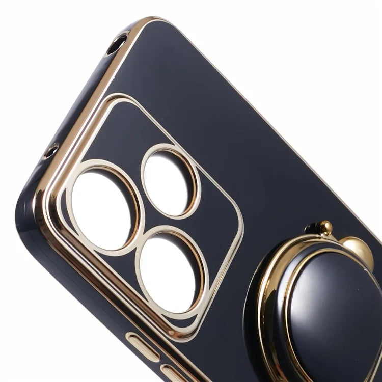 For Xiaomi Redmi 13 5G / 13 4G / Note 13R 5G Case Electroplated TPU Phone Cover Cute Astronaut Kickstand