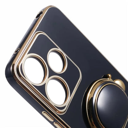 For Xiaomi Redmi 13 5G / 13 4G / Note 13R 5G Case Electroplated TPU Phone Cover Cute Astronaut Kickstand