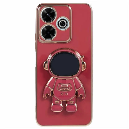 For Xiaomi Redmi 13 5G / 13 4G / Note 13R 5G Case Electroplated TPU Phone Cover Cute Astronaut Kickstand