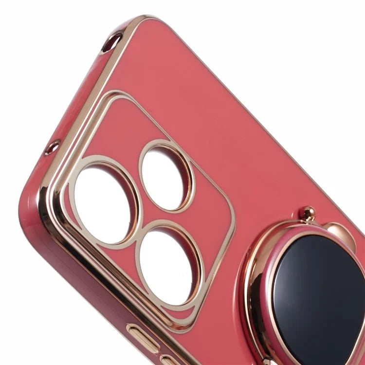 For Xiaomi Redmi 13 5G / 13 4G / Note 13R 5G Case Electroplated TPU Phone Cover Cute Astronaut Kickstand