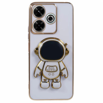 For Xiaomi Redmi 13 5G / 13 4G / Note 13R 5G Case Electroplated TPU Phone Cover Cute Astronaut Kickstand