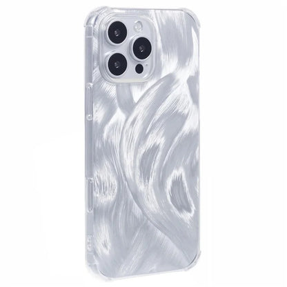 For iPhone 16 Pro Case Drop Protective TPU Phone Cover with Sparkly Paper