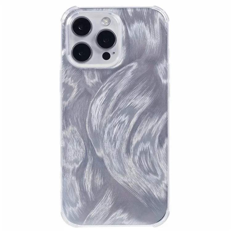 For iPhone 16 Pro Case Drop Protective TPU Phone Cover with Sparkly Paper