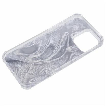 For iPhone 16 Pro Case Drop Protective TPU Phone Cover with Sparkly Paper
