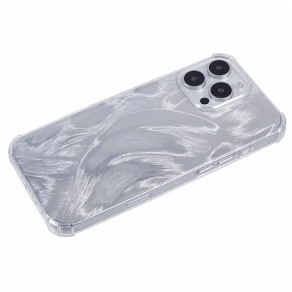 For iPhone 16 Pro Case Drop Protective TPU Phone Cover with Sparkly Paper