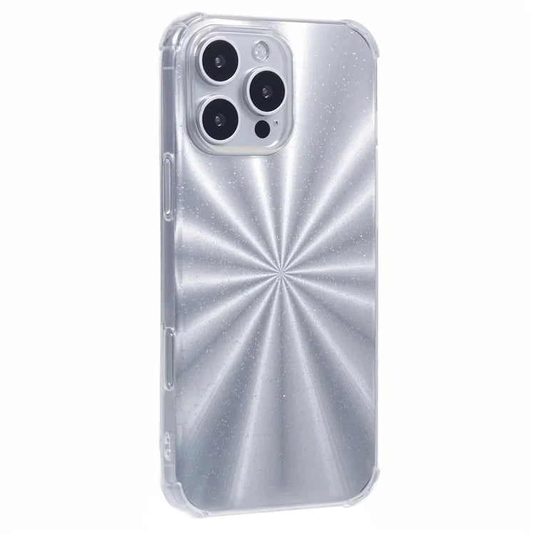 For iPhone 16 Pro Case Drop Protective TPU Phone Cover with Sparkly Paper